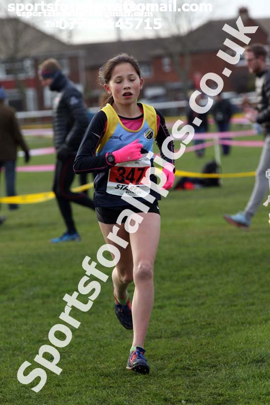Girls under-15 North Eastern Cross Country, Redcar. Photo:  David T. Hewitson/Sports for All Pics